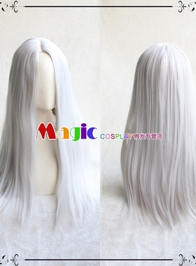 大师性转 古装 银白色中分头路长直发 COS假发 巫师3狂猎杰洛特