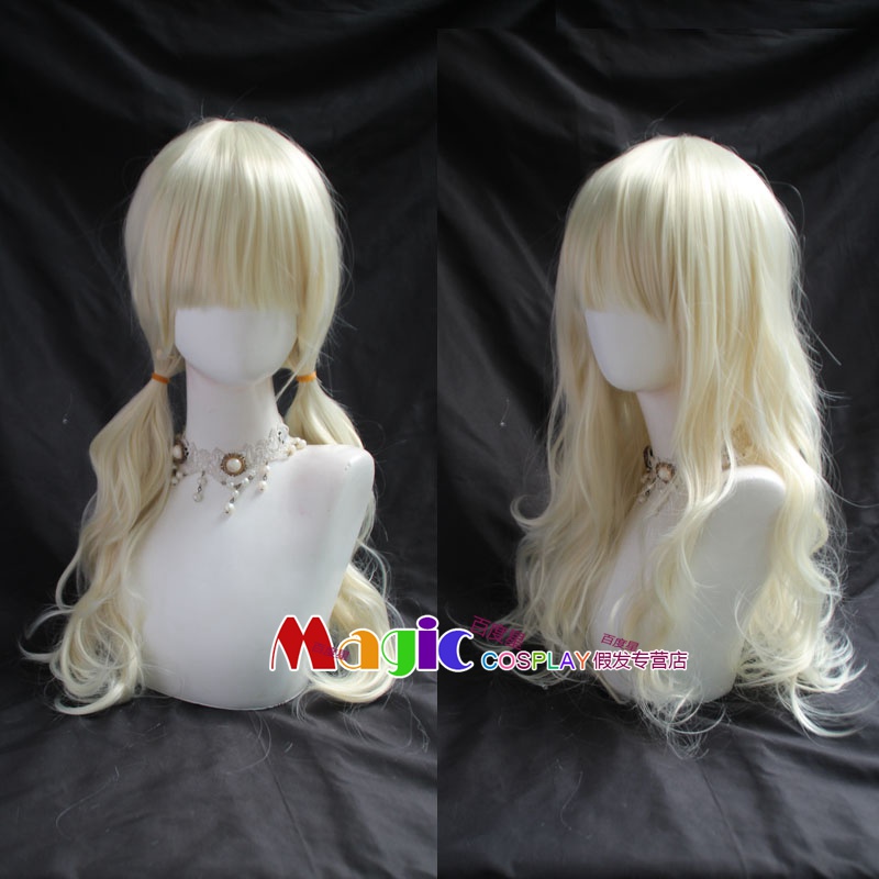 奶金色双马尾长卷发lolita