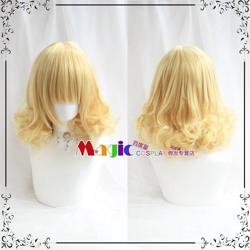 cos假发 蔷薇少女 雏莓  金色短卷发 美国性转 艾米丽 松前绪花