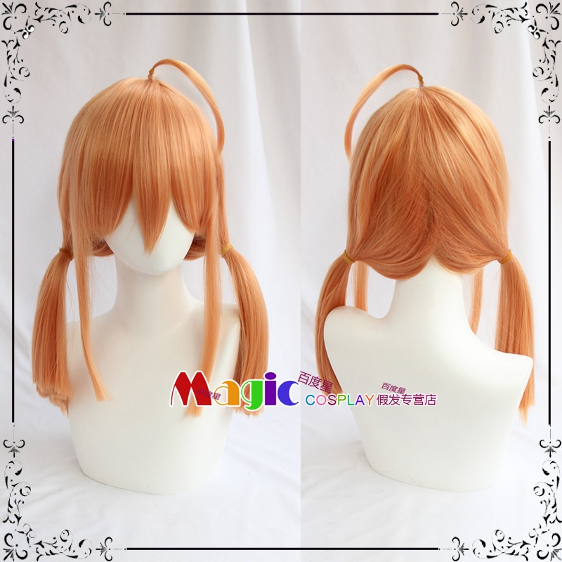 终将成为你 小糸侑 橙粉色 扎辫子中长直发cosplay假发 现货