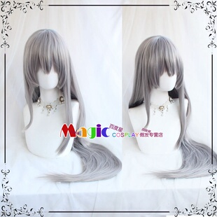 明日方舟人物cos铁律塞雷娅cosplay游戏假毛 奶灰色长直发现货