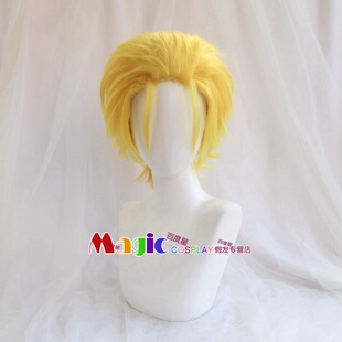 JOJO的奇妙冒险 不灭钻石 cos 假发 吉良吉影 金黄色背头短发