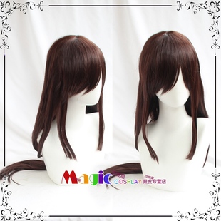 家入硝子COS假发 咒术回战 呪术回战 棕色80CM万用长直发 cos假毛