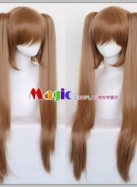 少女前线/跳票前线UMP45和UMP9 COS假发 亚麻棕色马尾cosplay假发