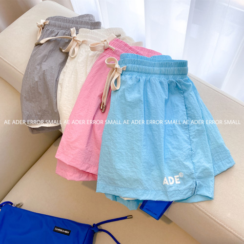正品ader糖果色短裤女宽松速干