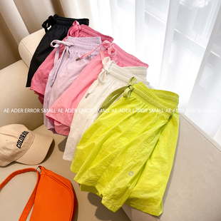 糖果色短裤 small夏季 速干裤 沙滩运动薄款 女潮 ader 宽松热裤 error