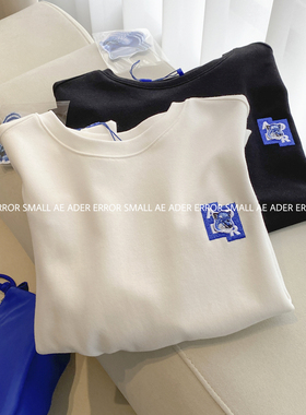 ader error small欧阳娜娜同款狐狸刺绣短袖T恤男女情侣半袖夏季