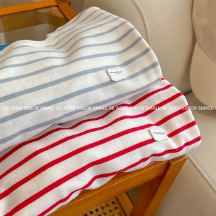 ader error small长袖t恤女春秋慵懒风宽松显瘦百搭圆领条纹上衣