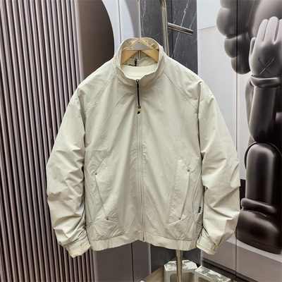 春季美式立领宽松痞帅男士夹克