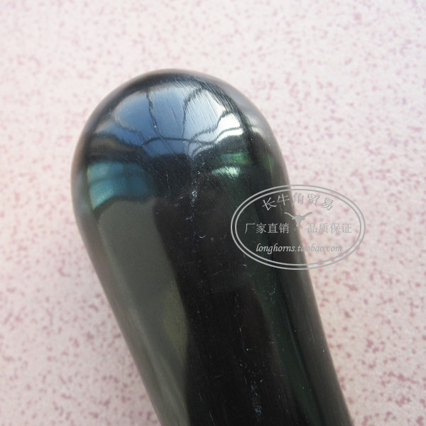 水牛角脚底按摩棒 点穴棒  实心 敲胆经好用 /角艺堂