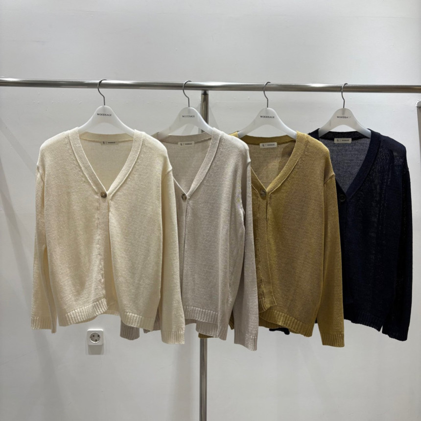 WOODSAGE 25SS新品V领针织开衫