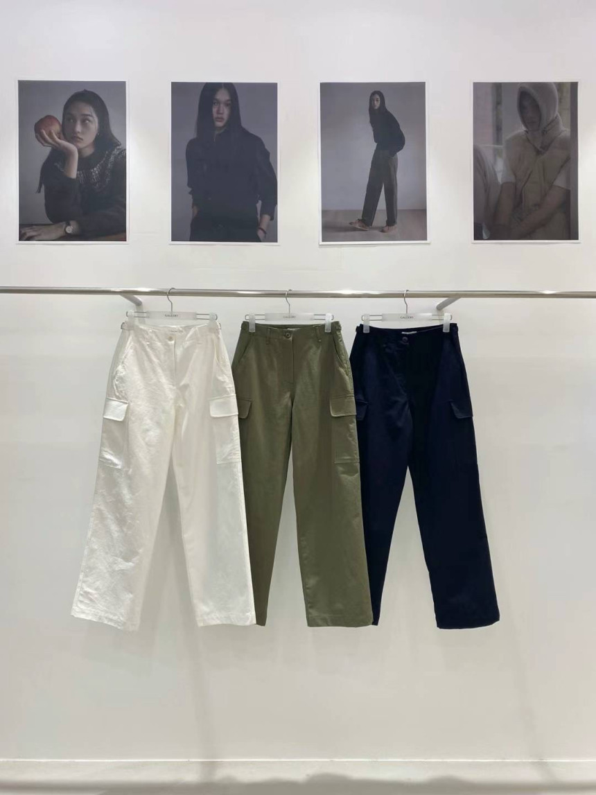 春夏压褶西裤gallery百搭高腰