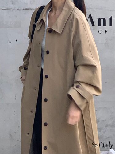 VERGAMOT翻领中长款通勤時尚