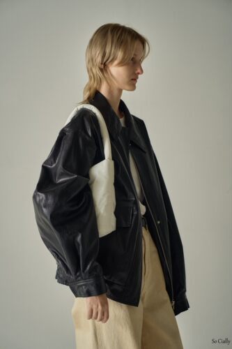 FACADEPATTERN通勤拉链皮衣外套