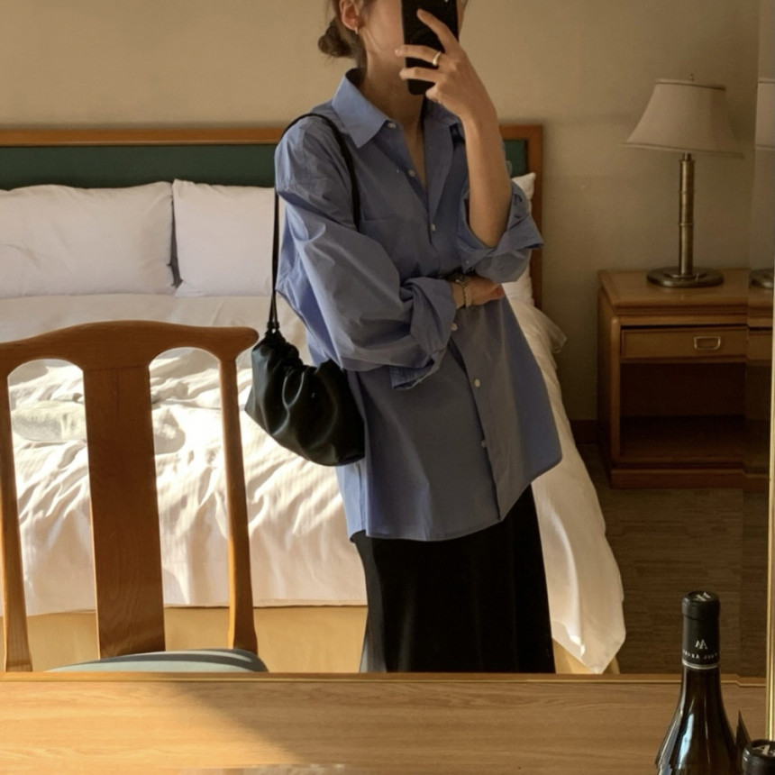 衬衫FLLANEL新款休闲欧版宽松