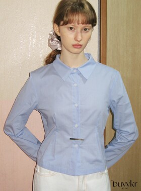 buyykr | SINOON 23春季韩国设计师品牌新品领带夹条纹衬衫