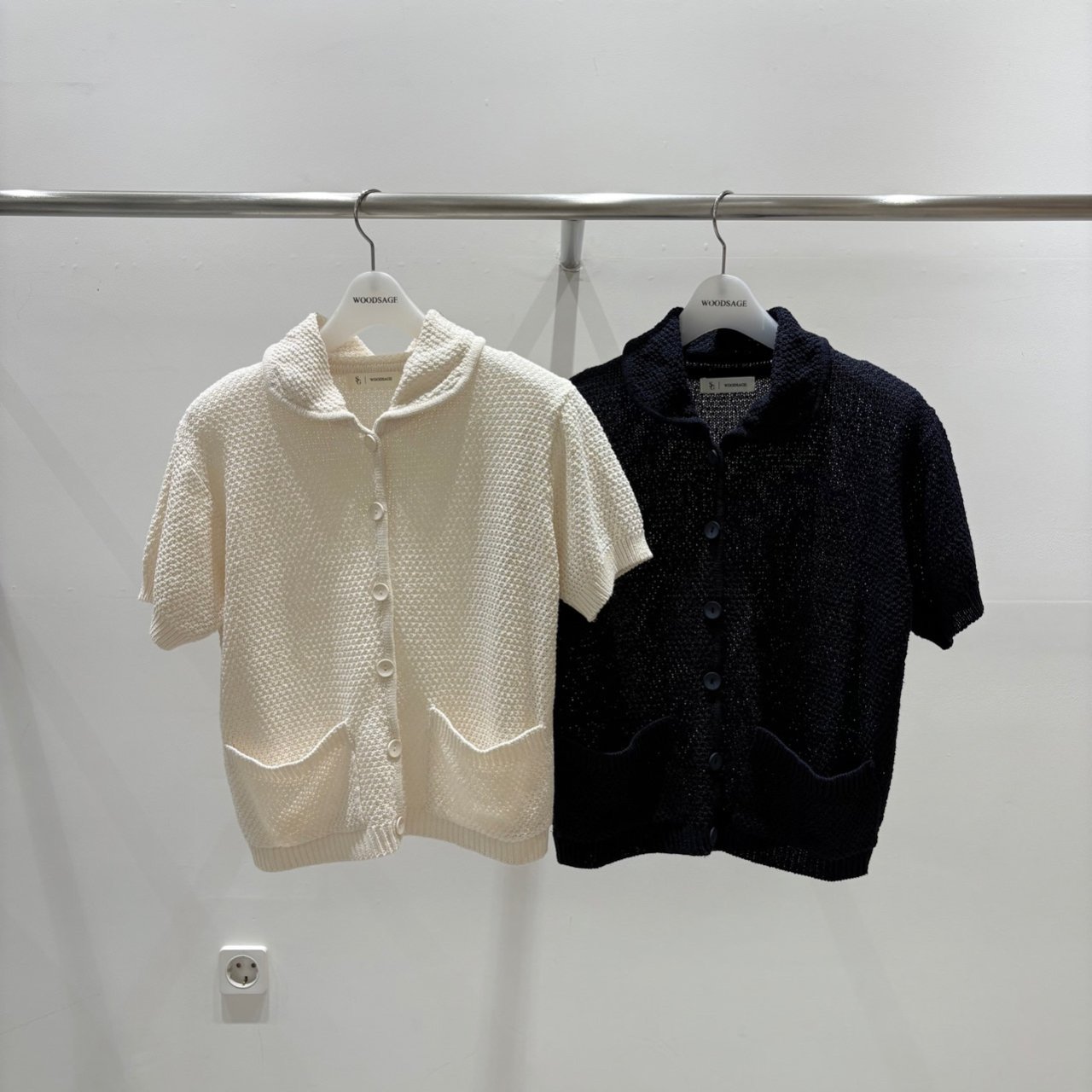 woodsage 25SS新品短袖针织开衫