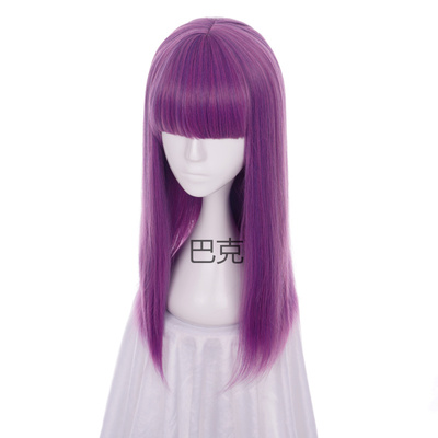 Descendants 2 迪士尼 后裔2 Mal cosplay假发 紫混长直发假毛