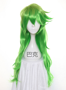 黑白来看守所 25号 Niko 黄色渐变绿色 反翘cosplay假发 cos假毛
