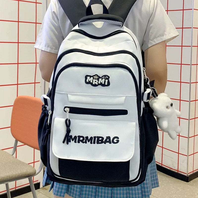 小清新多层大容量高中学生书包初中生轻便电脑双肩包女高中生背包
