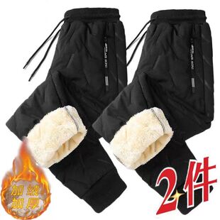 2023冬季 羊羔绒加绒加厚外穿宽松长棉裤 百搭保暖直筒裤 2件 新款