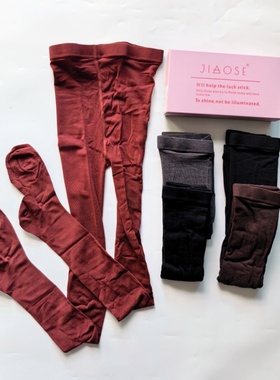 角色JS100610春秋直角跟带脚型连裤袜女灰色显瘦不勒脚羊毛打底袜