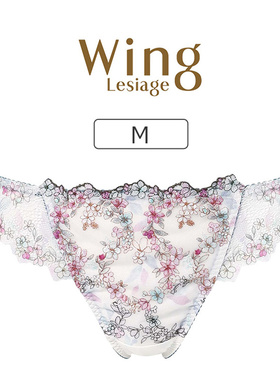 2120日本华歌尔WING蕾丝性感优雅刺绣女士内裤 甜美平角裤丁字裤