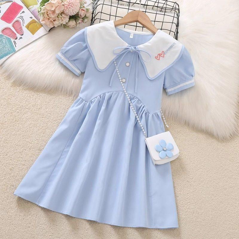 学院风女童连衣裙新款夏季薄款连身裙甜美儿童裙子女孩洋气公主裙,童装/婴儿装/亲子装,连衣裙,淘宝优惠券,粉丝福利购,淘宝优惠卷