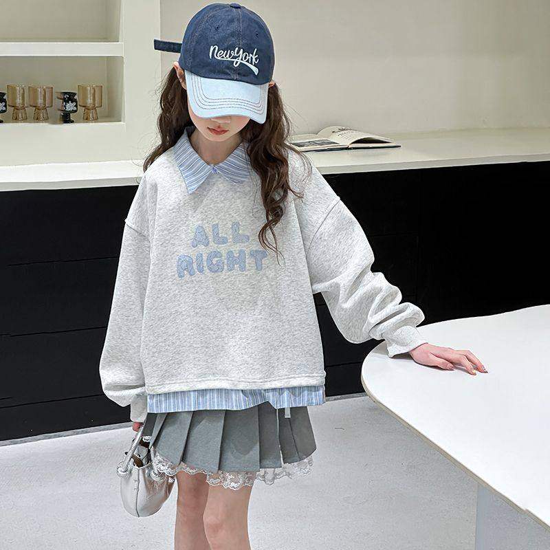 女童polo衫卫衣秋装2025新款儿童洋气时髦假两件长袖女大童春秋款,童装/婴儿装/亲子装,儿童POLO衫,淘宝优惠券,粉丝福利购,淘宝优惠卷