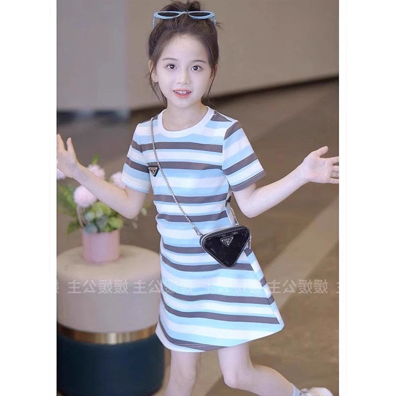 女童裙子夏季2025新款儿童连衣裙复古港风夏款女孩纯棉短袖T恤裙,童装/婴儿装/亲子装,连衣裙,淘宝优惠券,粉丝福利购,淘宝优惠卷