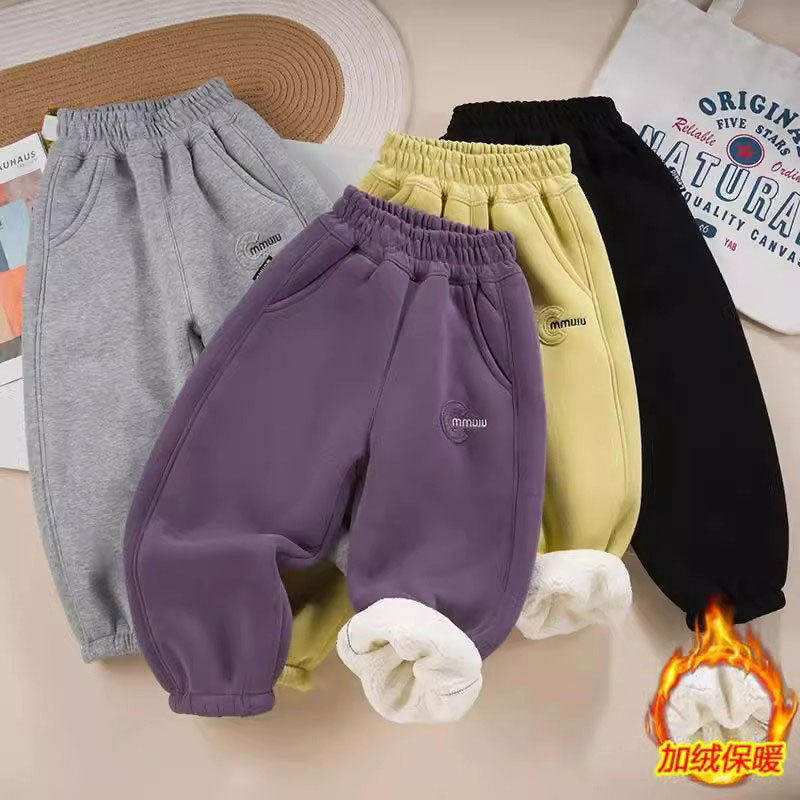 女童加绒加厚卫裤秋冬款2025新款一体绒保暖束脚裤儿童运动裤长裤,女装/女士精品,卫裤,淘宝优惠券,粉丝福利购,淘宝优惠卷