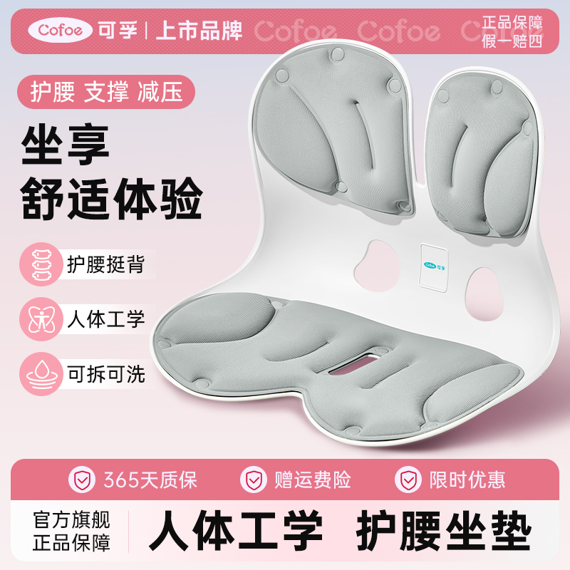 可孚人体工学护腰坐垫坐姿椅腰托办公背椅久坐腰靠垫支撑神器