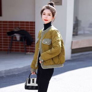 爆款轻薄小香风羽绒棉服女2023年冬季新款洋气时尚修身棉服短外套
