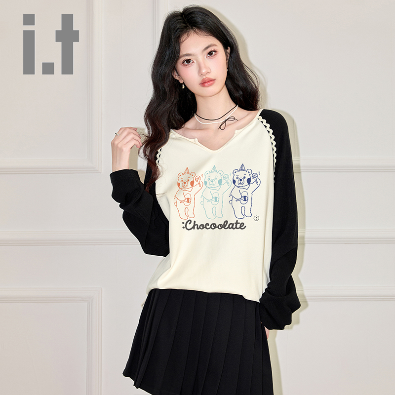 CHOCOOLATEit趣味卡通印花恤长袖