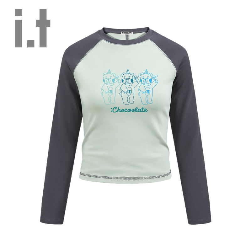 CHOCOOLATEit趣味小熊圆领棉长袖