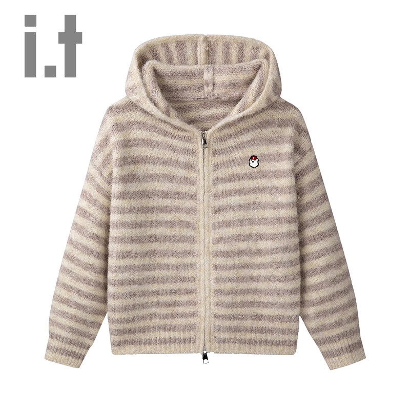 针织衫it连CHOCOOLATE拉链开衫