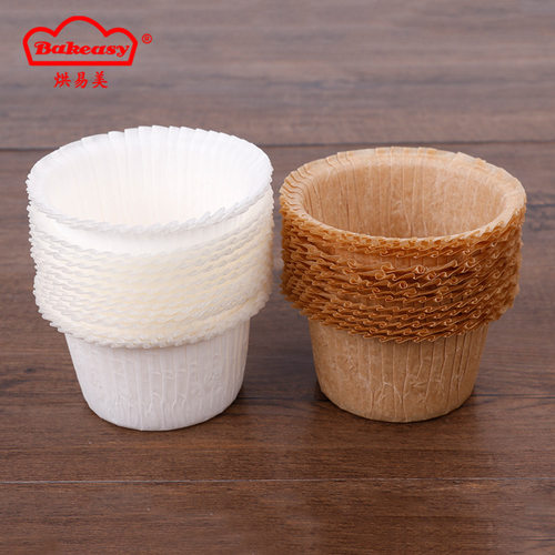 厂家直销进口防油烘焙纸托纸垫玛芬马芬蛋糕纸杯耐烤6cm底30只装