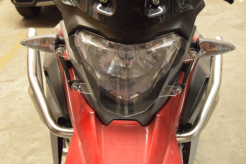 适用于宝/马 G310GS 2017-2019大灯保护罩保护网透明灯罩PC境片