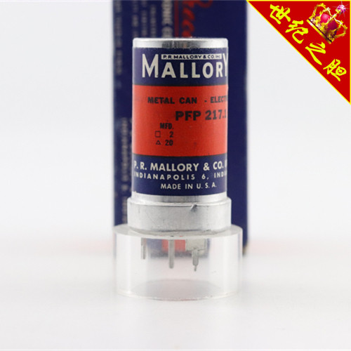 美国早期原盒摩罗利 MALLORY 2 20 MFD 450 400 VDC古董电容