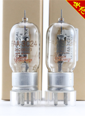 全新美国GENERAL FAA-3C24/VF-204直热钨丝铁座同批次3c24电子管