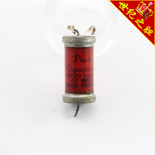 美国PLASTIC OF20-1O3/0.01MFD 2000VDCW红色玻璃油浸电容