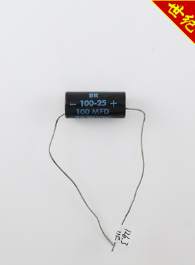 全新美国Cornell Dubilier 100MFD 25 WVDC 126.3uF黑皮电解电容