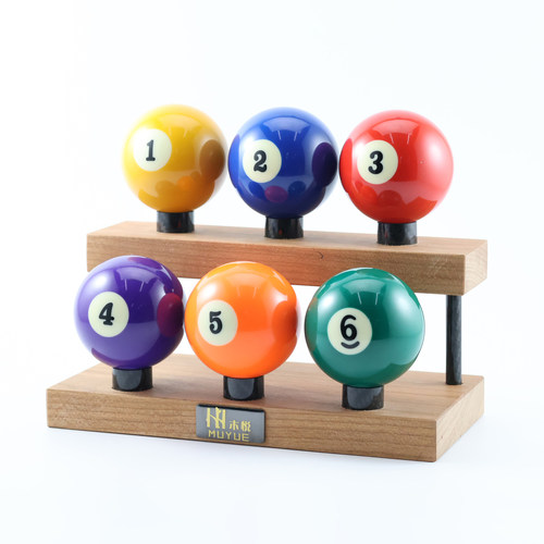 台球展示架 木悦MUYUE 樱桃双层实木架适用于家庭办公室等场所#95