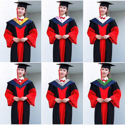 出租博士服文理科博士生学位服学位帽垂布大学生毕业礼服租赁