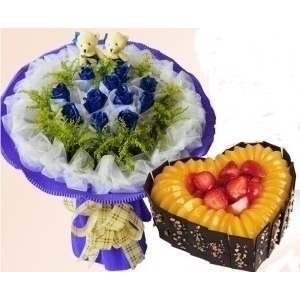 黄梅县锦绣龙城镇潘湖小学滨河国际一中红玫瑰蛋糕鲜花店同城速递