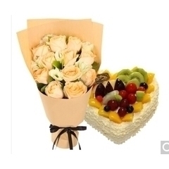 海盐县朝阳南北湖西塘桥勤俭路绮园商业街玫瑰生日蛋糕鲜花店同城