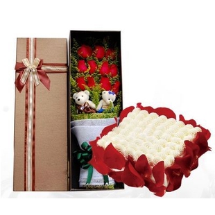 大连金州区开发区旅顺口金石滩瓦房店市红玫瑰蛋糕鲜花店同城速递