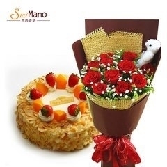 上海普陀区真如长风公园华师大月星环球港桃浦真生日蛋糕鲜花店