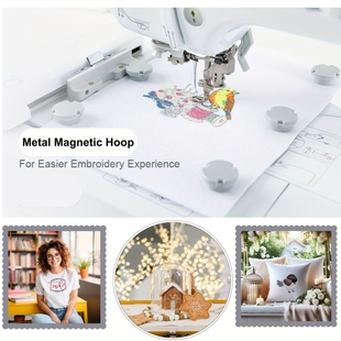 SE270等家用绣花机 SE425 金属磁性绣花框适配兄弟PE700 PE550D