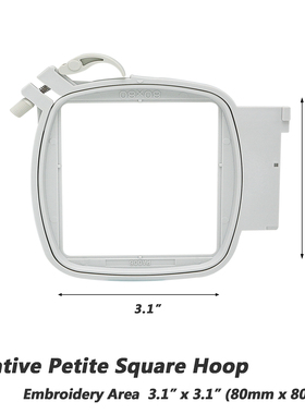 百福绣花框 Pfaff 1.5 方形小塑料绣花框 80x80mm百福绣花框